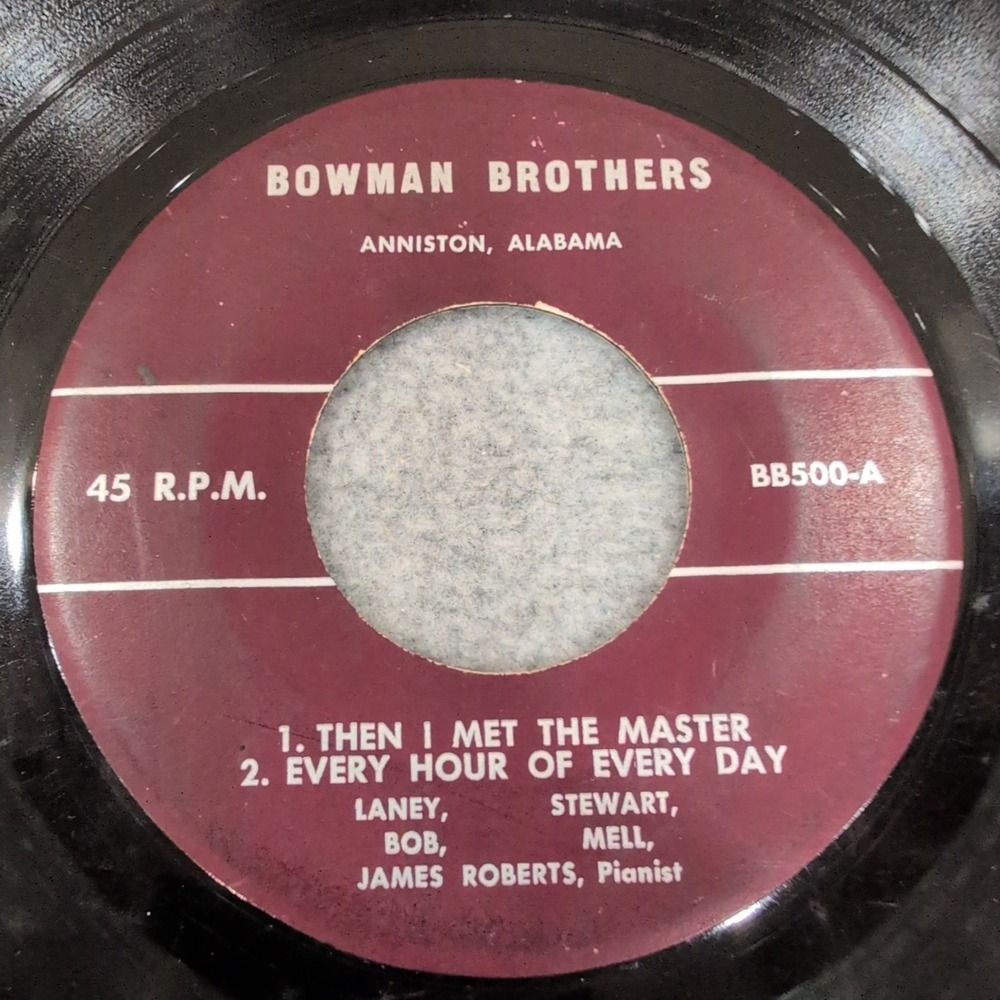 Bowman Brothers Then I Met The Master Steal Away 45 RPM Vinyl Record BB500-A/B - Picture 1 of 3